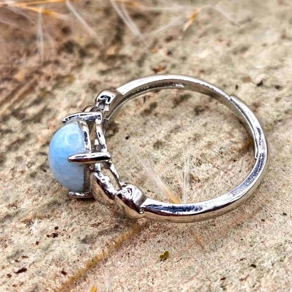 Nature Larimar Stone Adjustable Ring - image 2